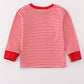 Red football applique top