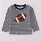 Navy football applique top
