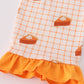 Cream sweet as pie print ruffle pajamas set