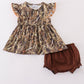 Camouflage ruffle bloomer set