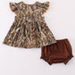 Camouflage ruffle bloomer set