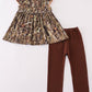 Camouflage ruffle pants set
