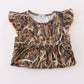 Camouflage ruffle pants set