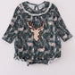 Camouflage hunting deer applique ruffle bubble