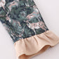 Camouflage hunting deer ruffle pants set