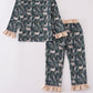 Camouflage hunting deer ruffle pants set