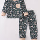 Camouflage hunting deer pajama set