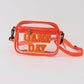 Orange GAME DAY french knot single-shoulder bag