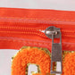 Orange GAME DAY french knot single-shoulder bag