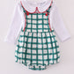 Green plaid bubble set
