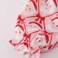 Red santa claus smocked bloomer set