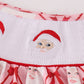 Red santa claus smocked ruffle pants set