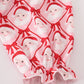Red santa claus smocked ruffle pants set