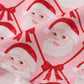 Red santa claus smocked dress
