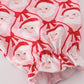 Red santa claus smocked dress