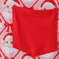 Red santa claus print bamboo mom gown