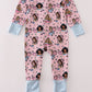 Pink princess bamboo pajamas romper