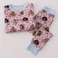 Pink princess bamboo pajamas set