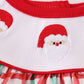 Red santa claus embroidery plaid bloomer set