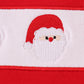 Red santa claus embroidery plaid pants set