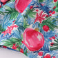 Blue christmas tree smocked ruffle bloomer set