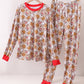 Santa milk biscuits bamboo mom pajamas set