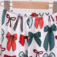 Red bow bamboo girl pajamas pants set