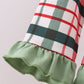 Green christmas reindeer applique pants set