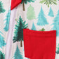 Green christmas tree print romper