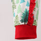 Green christmas tree print ruffle romper