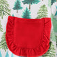 Green christmas tree print ruffle pajamas set