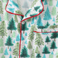 Green christmas tree print dad pajamas pants set