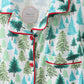 Green christmas tree print mom pajamas pants set