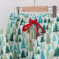 Green christmas tree print mom pajamas pants set