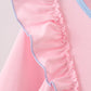 Pink christmas tree applique ruffle dress