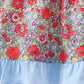 Pink christmas tree applique ruffle dress
