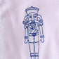 Pink nutcracker embroidery velvet ruffle pants set