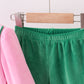 Pink nutcracker embroidery velvet ruffle pants set