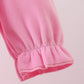 Pink nutcracker embroidery velvet dress