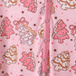 Pink christmas tree bamboo mom pajamas pants set