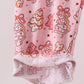 Pink christmas tree bamboo jumpsuit