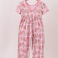 Pink christmas tree bamboo jumpsuit