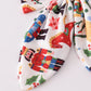 Red nutcracker print sailor hair bow