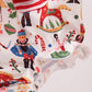Red nutcracker print ruffle buble