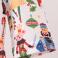 Red nutcracker print ruffle buble