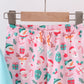Blue christmas santa claus applique ruffle pants set