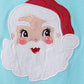 Blue christmas santa claus applique ruffle pants set