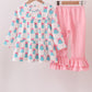 Mint christmas tree ruffle pants set
