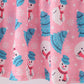 Pink christmas tree snowman dress set