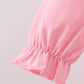Pink bow embroidery ruffle bloomer set